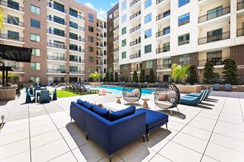 Resort-style pool courtyard