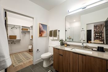 Polished quartz kitchen and bathroom countertops