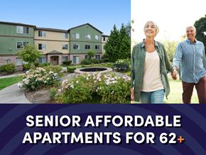 Lynnwood apartment for rent - Senior Affordable Apartments photo showing community photo and couple walking together