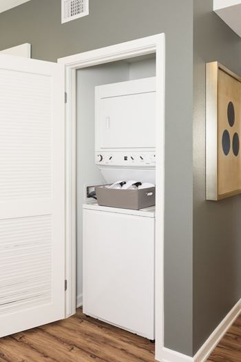 In-suite stackable washer and dryer*