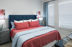 Plano apartment for rent - Bedroom with natural lighting at Jada Legacy Central Apartments in Plano TX