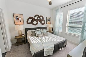 Plano apartment for rent - Bedroom with carpet at Opal Legacy Central in Plano TX