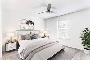 Nashville apartment for rent - Bedroom with ceiling fan at Landmark at Wynton Pointe Apartment Homes in Nashville TN