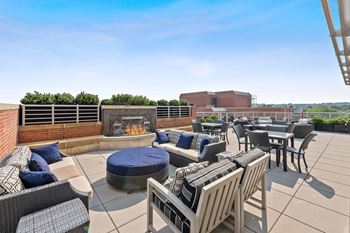 Upper-level terrace and clubroom