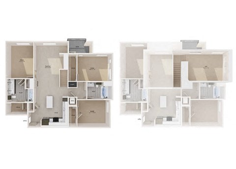 Floor plan for 3 beds, 2 baths, 1581 sqft