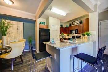 Polished granite countertops