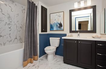 Designer marble bathroom counters