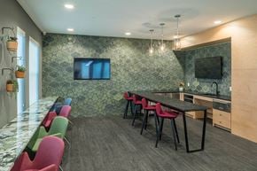 Plano apartment for rent - Clubhouse kitchen at Jada Legacy Central Apartments in Plano TX