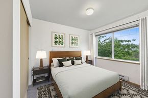Lakewood apartment for rent - Staged bedroom at Lakewood Meadows Apartments in Lakewood WA