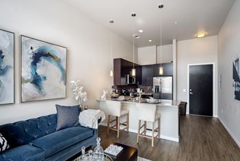 Concrete flooring or wood-style plank flooring*