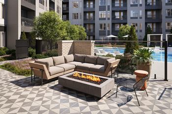 Grilling areas with multimedia cabana