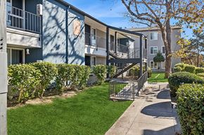 San Diego apartment for rent - Outside walkway at The Stratton Apartment Homes in San Diego CA