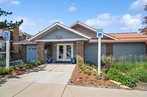 Longmont apartment for rent - Exterior Leasing Office at Sky Rock Apartments in Longmont CO