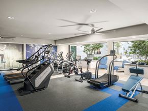 Tempe apartment for rent - Fitness center cardio machines at Norte Town Lake Apartments in Tempe Arizona