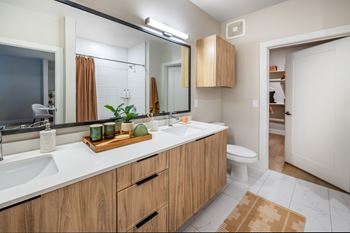 Porcelain tile bathroom flooring