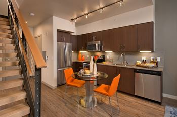 Wood-style plank flooring in living areas
