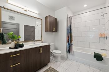 Bathroom with oversized tub