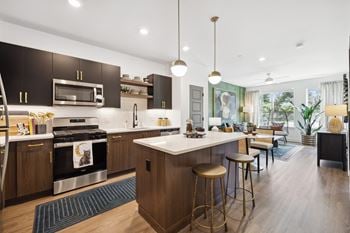 Wood-style plank flooring in living areas