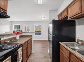 Houston apartment for rent - Kitchen cabinets at Forest Creek Apartments in Houston TX