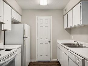 Conroe apartment for rent - Kitchen cabinets at Park Village Apartments in Conroe TX