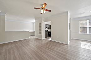 Chester apartment for rent - Living room with ceiling fan at Grand Oaks Apartments in Chester VA