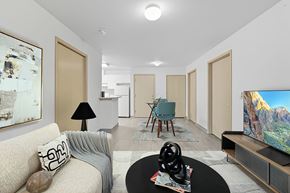 Lynnwood apartment for rent - Living room and entrance at Alderwood Court in Lynnwood WA