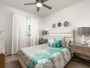 Tempe apartment for rent - One Bedroom primary bedroom at Norte Town Lake Apartments in Tempe Arizona