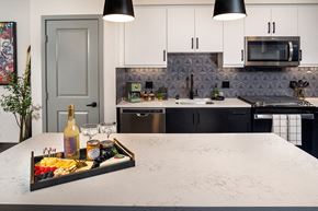 Canoga Park apartment for rent - Model Pewter Kitchen Island at Chroma Apartment Homes in Canoga Park CA