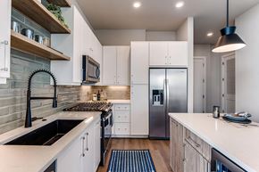 Houston apartment for rent - Kitchen in sage design at 1010 Waugh Apartments in Houston TX
