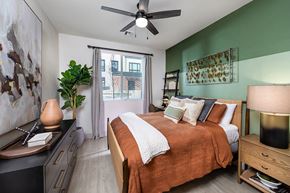 Broomfield apartment for rent - Model snow design bedroom at Olivean Apartments in Broomfield CO