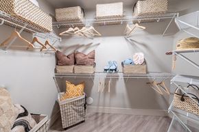 Poway apartment for rent - Model Terracotta Design Package Closet at West Village Poway Apartments in Poway CA