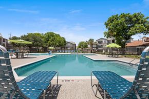 San Antonio apartment for rent - Outdoor swimming pool at Bonito Parque Apartments in San Antonio TX