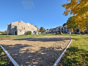 Sand volleyball court