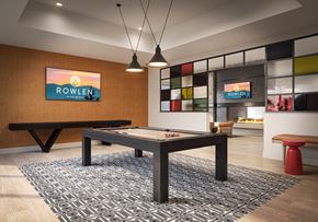 Broomfield apartment for rent - Social lounge game area at Rowlen Apartments in Broomfield CO