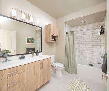 Ceramic tile floors in bathroom
