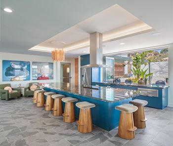 The den: spacious social lounge