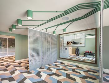 Flow: inside flux, dedicated yoga and/or spin studio space
