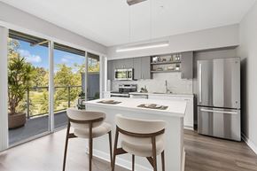 Redmond apartment for rent - Kitchen island at Riverpark Apartments in Redmond WA