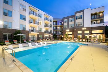 Saltwater pool with multi-media cabana