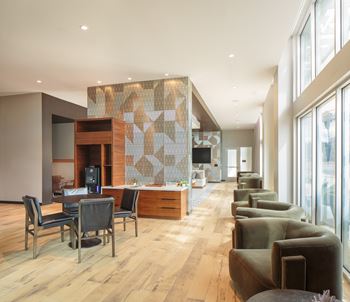 Oversized coworking lounge