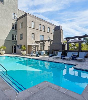 Resort-style pool and sun deck