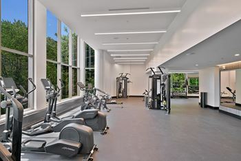 Fully equipped fitness center and yoga room