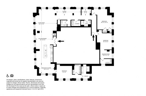 Floor plan for 3 beds, 3 baths, 2660 sqft