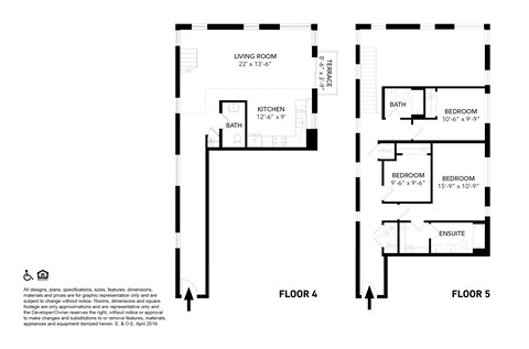 Floor plan for 3 beds, 2.5 baths, 1596 sqft