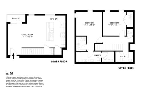 Floor plan for 2 beds, 1.5 baths, 1176 sqft