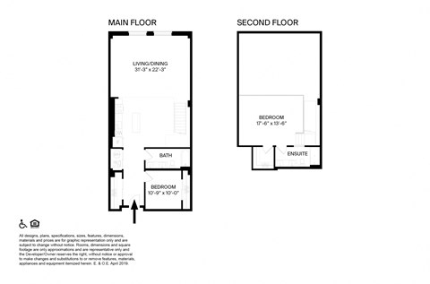Floor plan for 2 beds, 2 baths, 1548 sqft