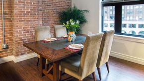 Detroit apartment for rent - Dining area at The Malcomson, Detroit, MI, 48226