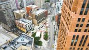 Detroit apartment for rent - Aerial view of The Stott, Detroit, MI, 48226.