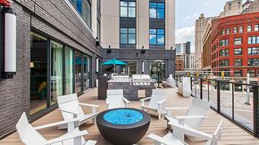 Detroit apartment for rent - Outdoor Firepit at 28Grand, Detroit, MI