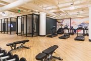 Cleveland apartment for rent - Indoor fitness area at The May, featuring a variety of state of the art gym equipment.
